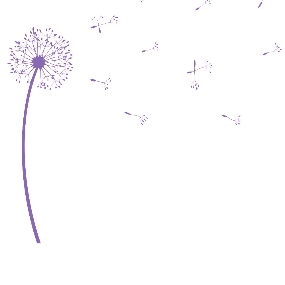 wandtattoo pusteblume  originelle pusteblumen dekoration