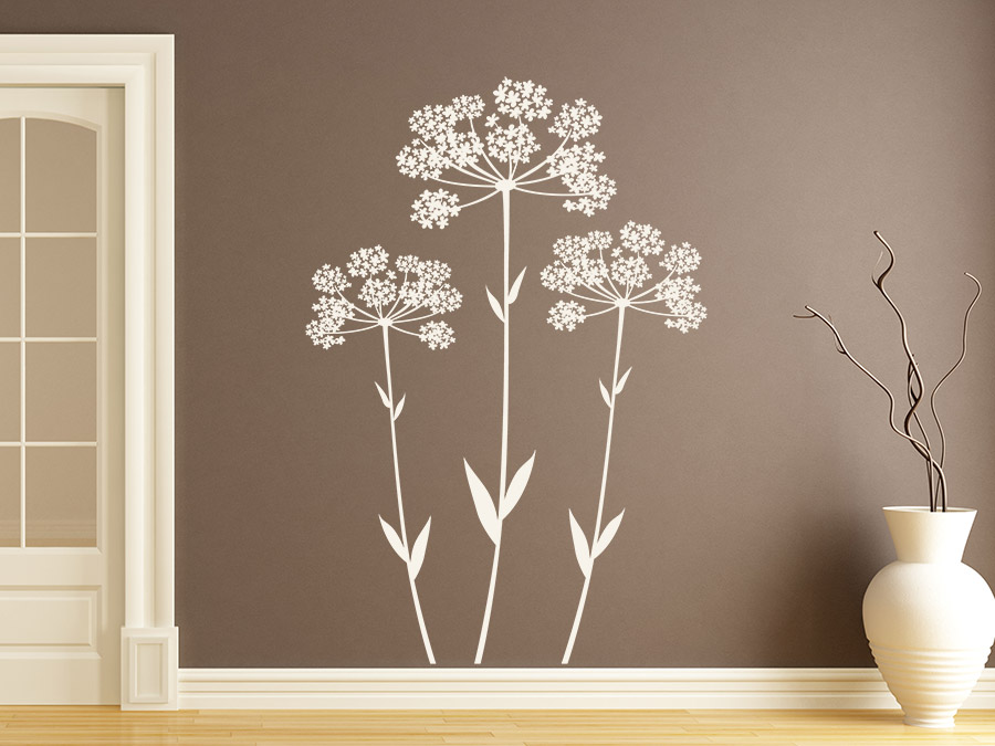 Wandtattoo pflanzen bei wandtattoo.de blumen und bäume wandtattoos Grau beige wand