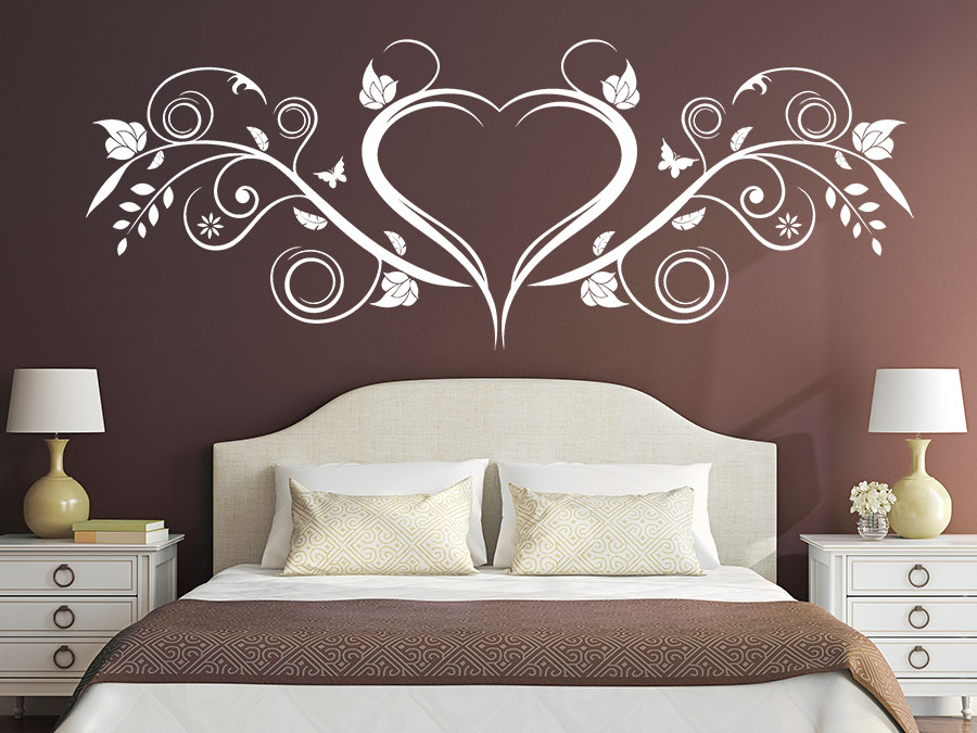 Wandtattoo herz mit ranken bei homesticker.de