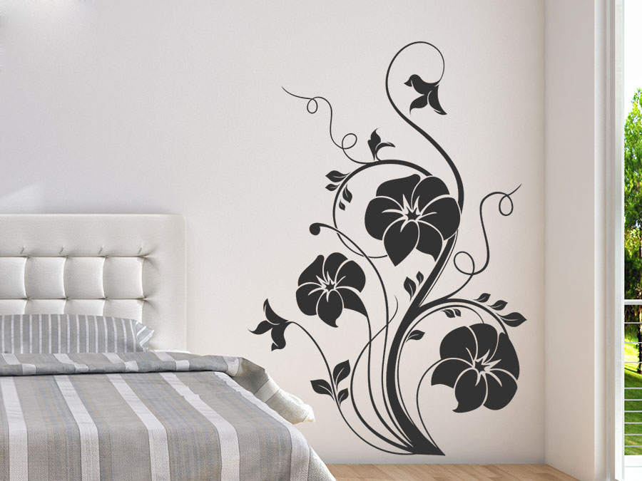 Wandtattoo zauberhafte blumenranke bei homesticker.de Wandtattoo schlafzimmer