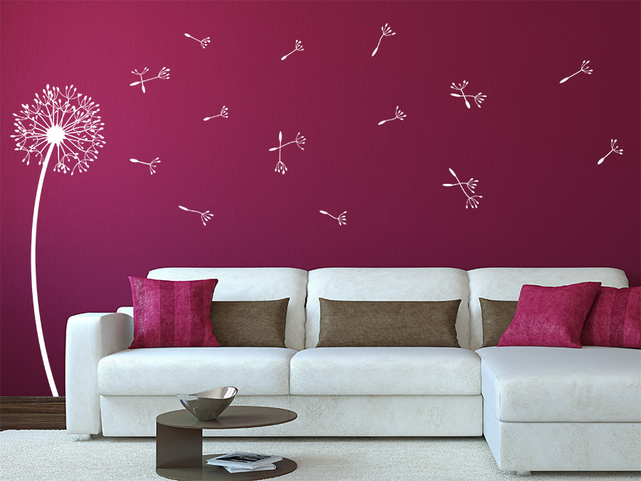 Wandtattoo auf bunter wand tipps und ideen