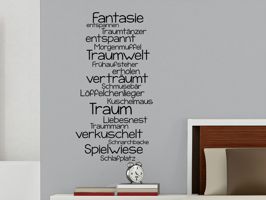 Wandtattoo spruchband traum bei homesticker.de Wandtattoo schlafzimmer