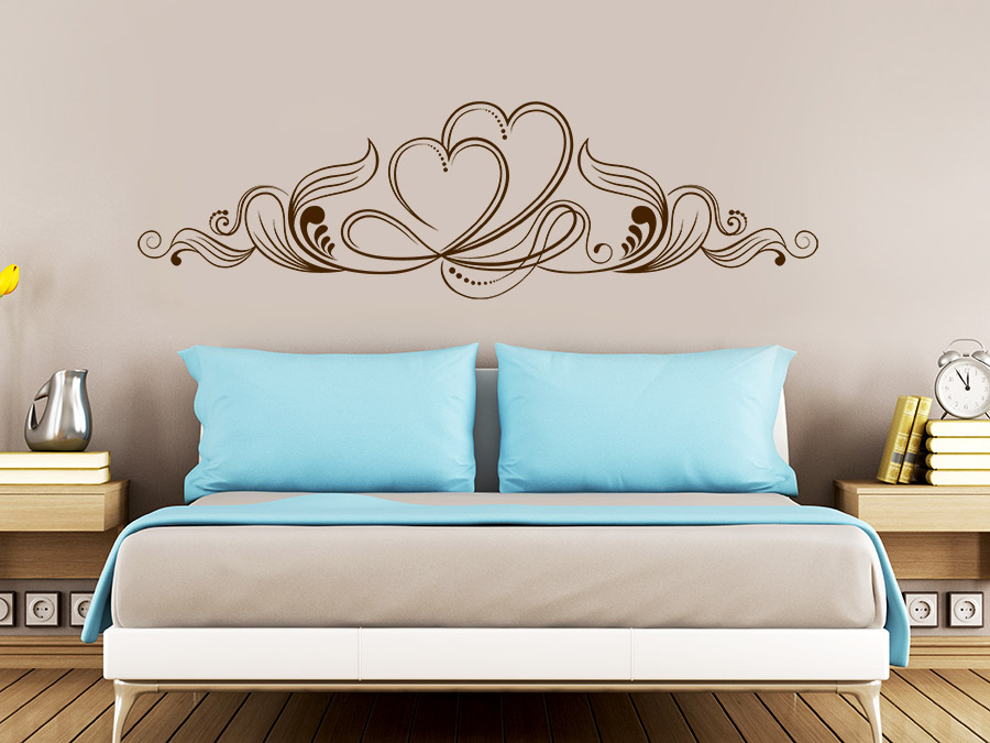 Wandtattoo ornament mit herzen von wandtattoo.de Wandtattoo schlafzimmer