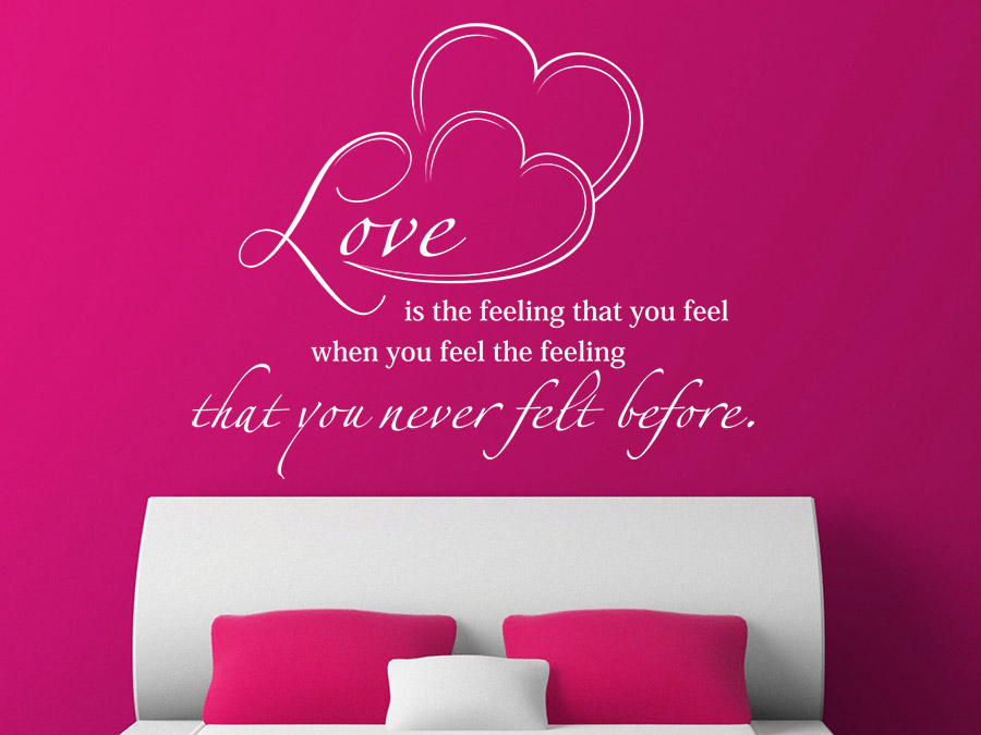 Wandtattoo love is the feeling... spruch von wandtattoo.de