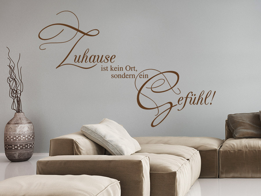 Wandtattoo spruch zuhause ist kein ort ... von wandtattoo.de