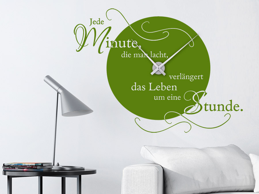 Wandtattoos als groÃe wanduhren moderne uhren mal anders