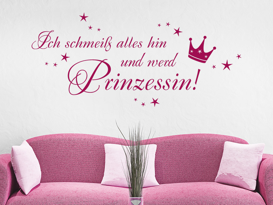 Wandtattoo Ich werd Prinzessin! bei Homesticker.de