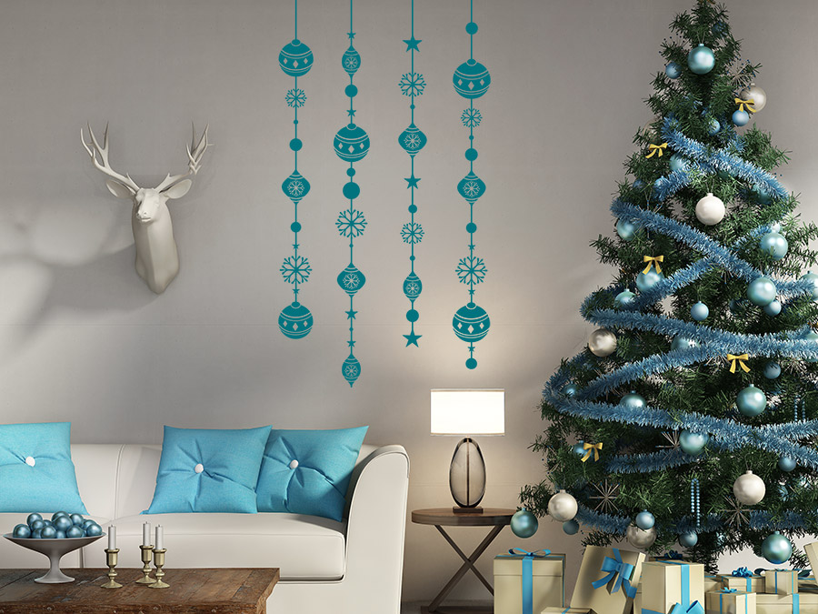 Wandtattoo weihnachtsdeko bänder von wandtattoo.de