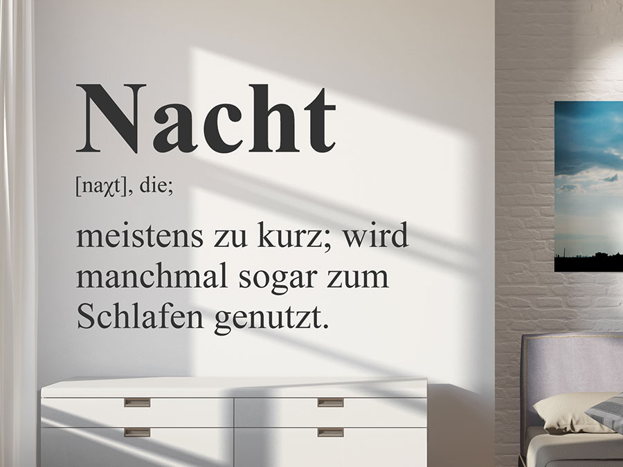 Wandtattoo nacht definition von wandtattoo.de