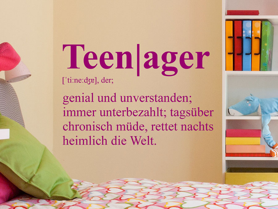Wandtattoo teenager definition von wandtattoo.de