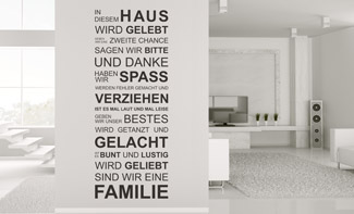 Wandtattoo Wandschablone zum Ausmalen Tipps & Ideen