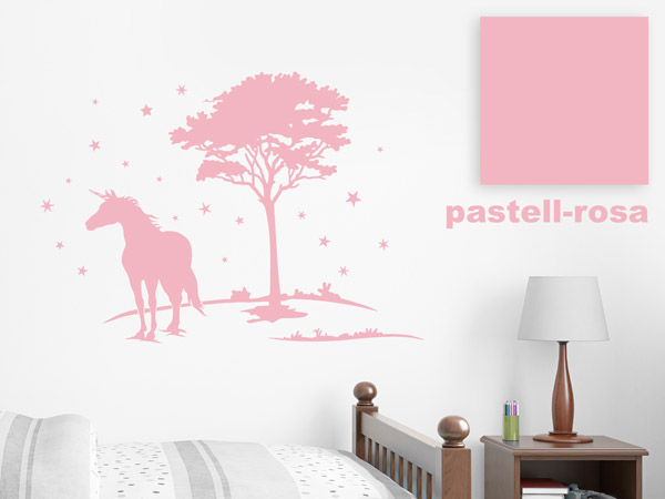 Wandtattoo in Pastell-Rosa