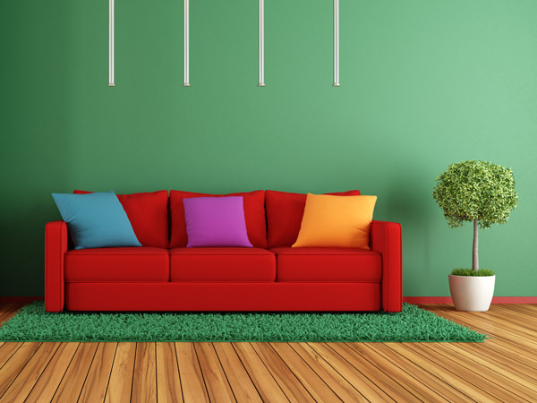 Color Blocking bunte Wand