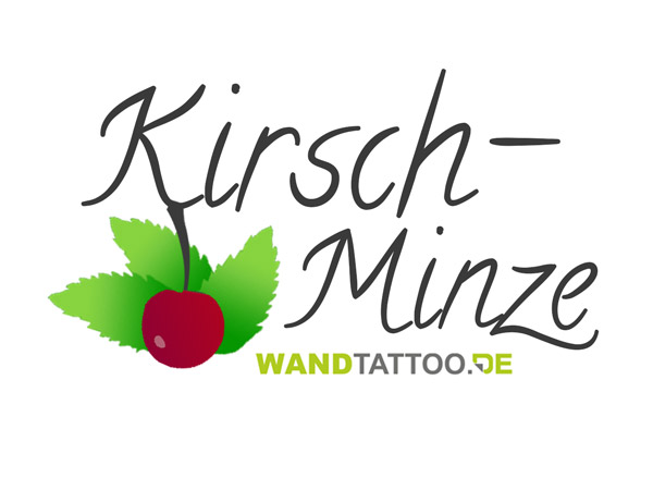 Kirsch Minze Marmelade Etikett