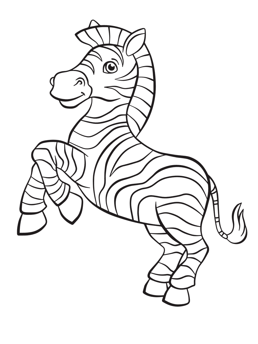 Malvorlage Zebra