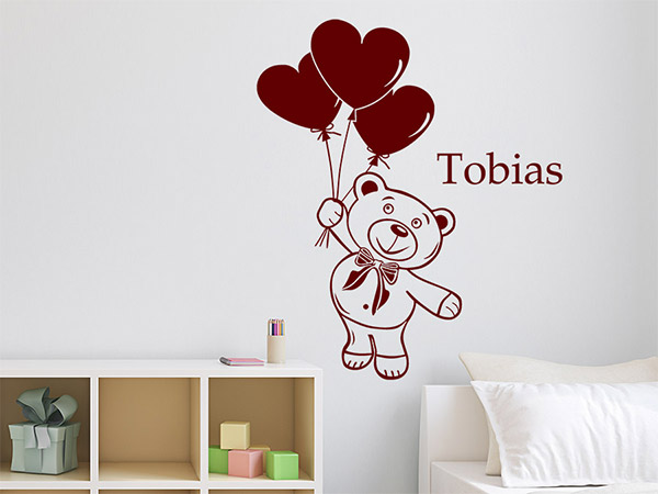 Wandtattoo Teddy im Kinderzimmer