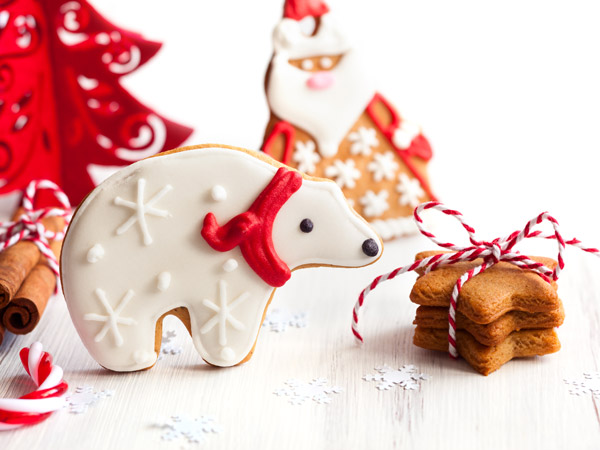 Lebkuchen auf dem Tisch an Weihnachten