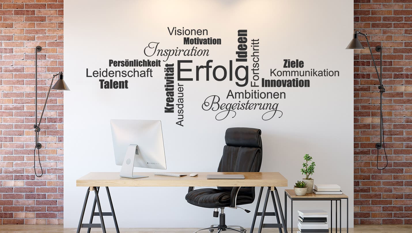 Wandtattoo Worte fürs Büro online kaufen bei  ❤️