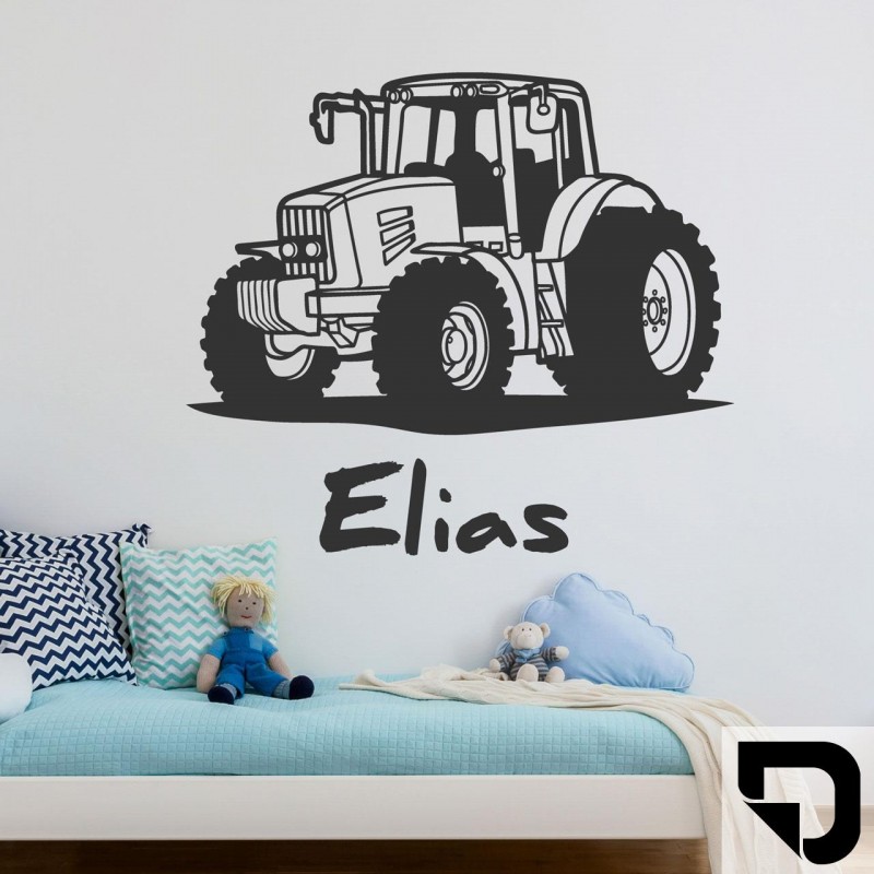 Wandtattoo Kinderzimmer Junge Traktor wandtattoo traktor mit wunschname kinderzimmer deko Wandtattoo Kinderzimmer Junge Traktor wandtattoo traktor mit wunschname kinderzimmer deko