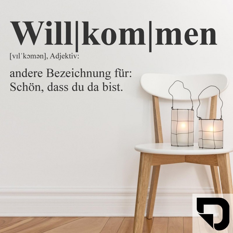 Willkommen Zurück Schön Dass Du Wieder Da Bist Wandtattoo Willkommen Definition: Schön, dass du da bist von