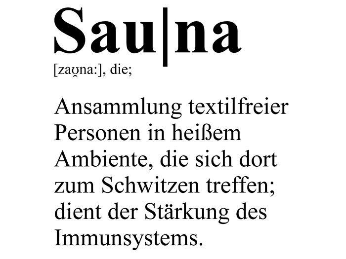 Wandtattoo Sauna Definition Wellness WANDTATTOO.DE