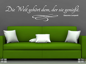 Wandtattoo Die Welt gehört dem...