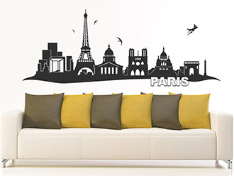 Skyline von Paris als Wandtattoo