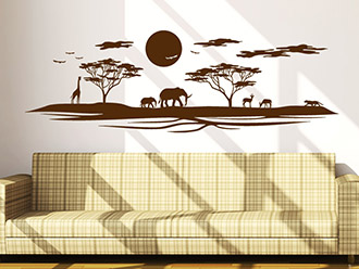 Wandtattoo Afrikanische Landschaft