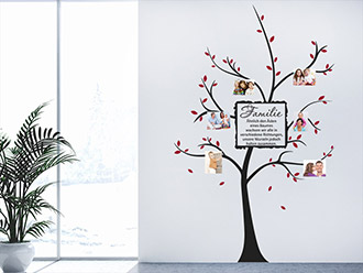Wandtattoo Fotobaum Familie