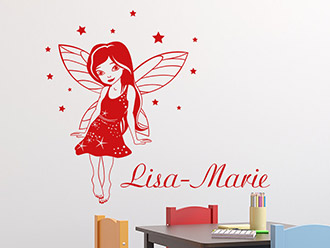 Wandtattoo Elfe mit Wunschname