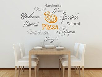 Wandtattoo Pizza