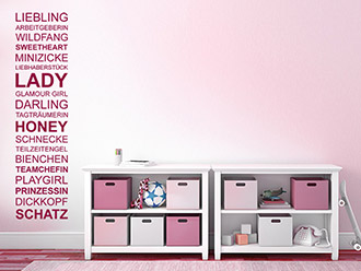 Wandtattoo Mädchen Spruchband