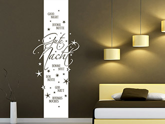 Wandtattoo Banner Gute Nacht