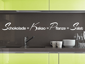 Wandtattoo Schokolade gleich Salat