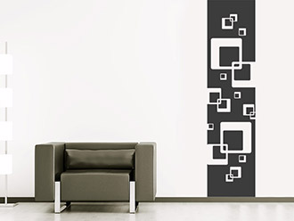 Wandtattoo Banner Retro Quadrate