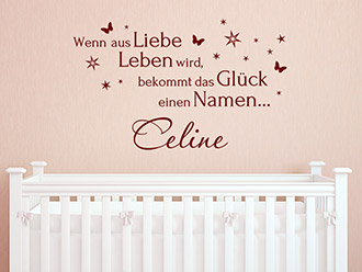 Wandtattoo Wenn aus Liebe Leben wird...