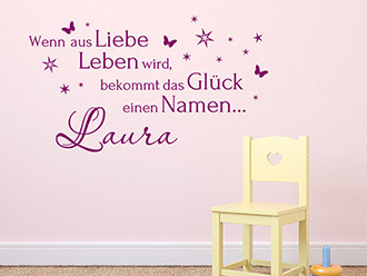 Wandtattoo Wenn aus Liebe Leben wird...