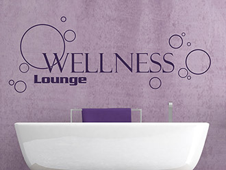 Wandtattoo Wellness Lounge mit Seifenblasen