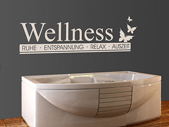 Wandtattoo Wellness Entspannung Auszeit