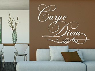 Wandtattoo Carpe Diem mit Ornament