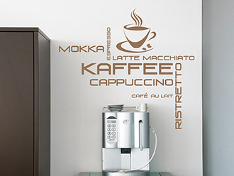 Wandtattoo Kaffee Tasse