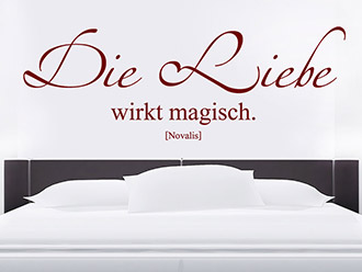 Wandtattoo Die Liebe wirkt magisch