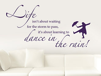 Wandtattoo Life isn't about waiting...