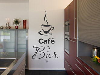 Wandtattoo Café Bar