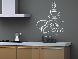Wandtattoo Café Ecke