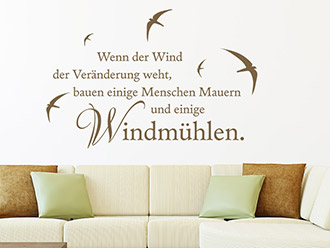 Wandtattoo Wenn der Wind...