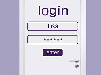 Wandtattoo Login mit Name