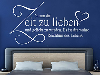 Wandtattoo Nimm dir Zeit zu lieben...
