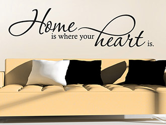 Wandtattoo Home is where your heart...