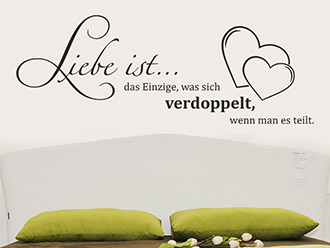 Wandtattoo Liebe ist das Einzige...